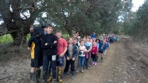 Kids from North Dandalup Primary School at their annual tree planting activities.
