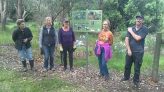 4 women and one man  standing in bushland in Serpentine